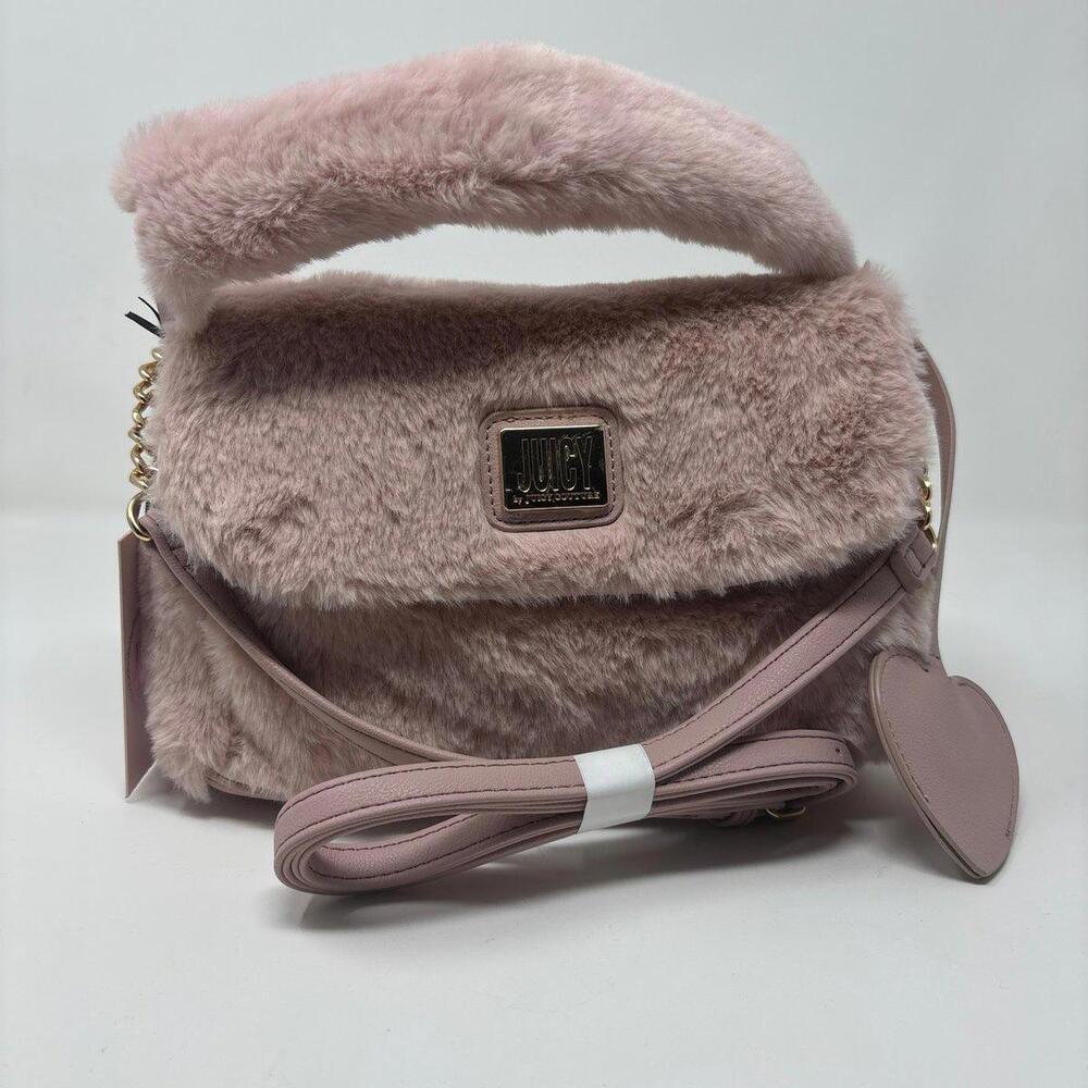 Juicy couture Luxadelic flap, Crossbody pink fluffy bag